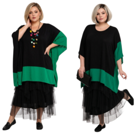 CN-G oversized viscose tuniek zwart