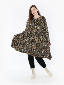 AKH oversized jersey viscose A-lijn jurk/tuniek apart stretch