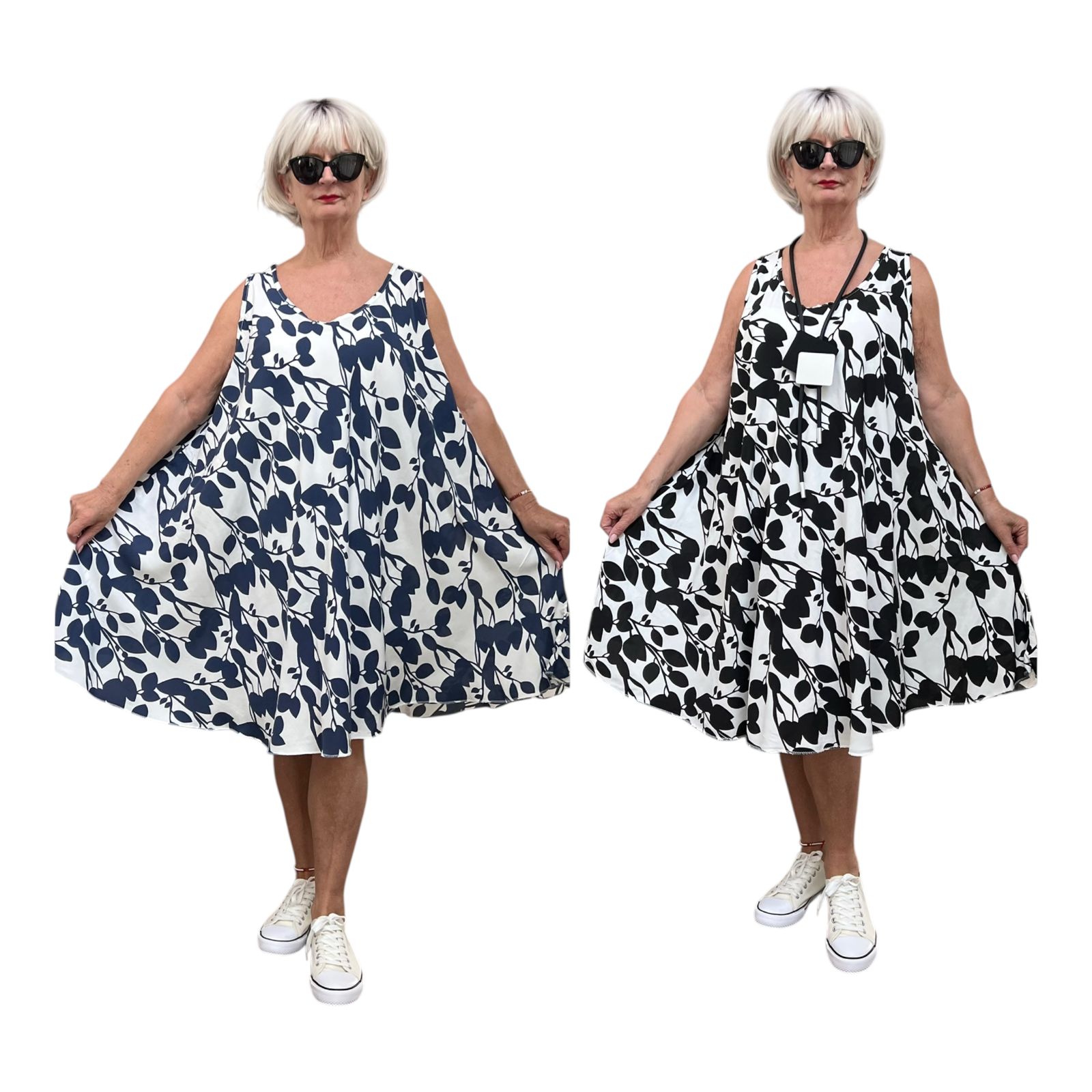 ITALIA oversized viscose A-lijn zomer jurk/in meerdere kleuren