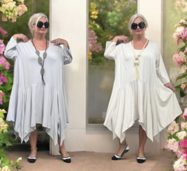 Moonshine katoen tricot A-lijn jurk apart/ stretch /in meerdere kleuren