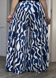 ITALY Mode jersey viscose  wijde broek apart /zeer rekbaar