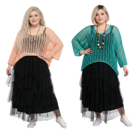 ITALIA katoen oversized gebreide top /in meerdere kleuren