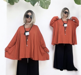 AKH oversized katoen A-lijn top/tuniek  stretch