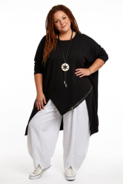 ITALIA MODA oversized katoen A-lijn tuniek stretch/in meerdere kleuren