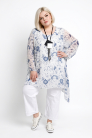 Moonshine viscose/zijde A-lijn tuniek gevoerd / in meerdere kleuren