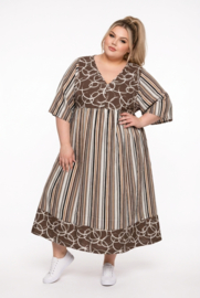 Giovani collection oversized linnen A-lijn jurk