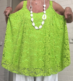 ITALIA oversized kanten top/tuniek gevoerd /stretch /in meerdere kleuren