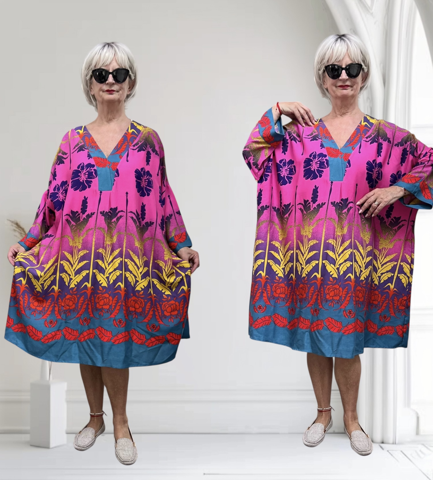 Vincenzo Allocca oversized viscose jurk/tuniek