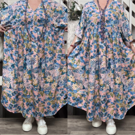 Mila Ragazza oversized A-lijn viscose boho jurk  apart (extra groot)