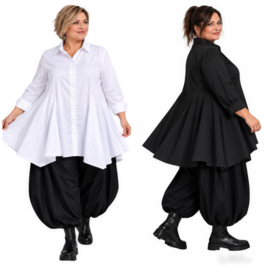 Vincenzo Allocca oversized katoen A-lijn blouse/tuniek stretch/in meerdere kleuren