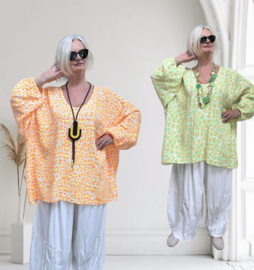 ITALIA MODA oversized katoen mousseline tuniek/top /in meerdere kleuren