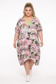 Giovani collection oversized viscose ballon jurk/stretch