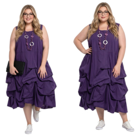 Moonshine katoen A-lijn jurk stretch