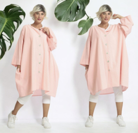 AKH oversized katoen A-lijn blazer/zomerjas tuniek apart
