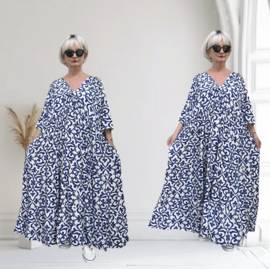 Vincenzo Allocca oversized viscose  BOHO A-lijn jurk apart