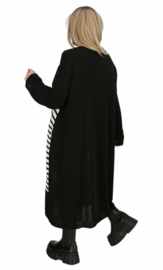 AKH oversized gebreide tuniek/jurk  apart stretch