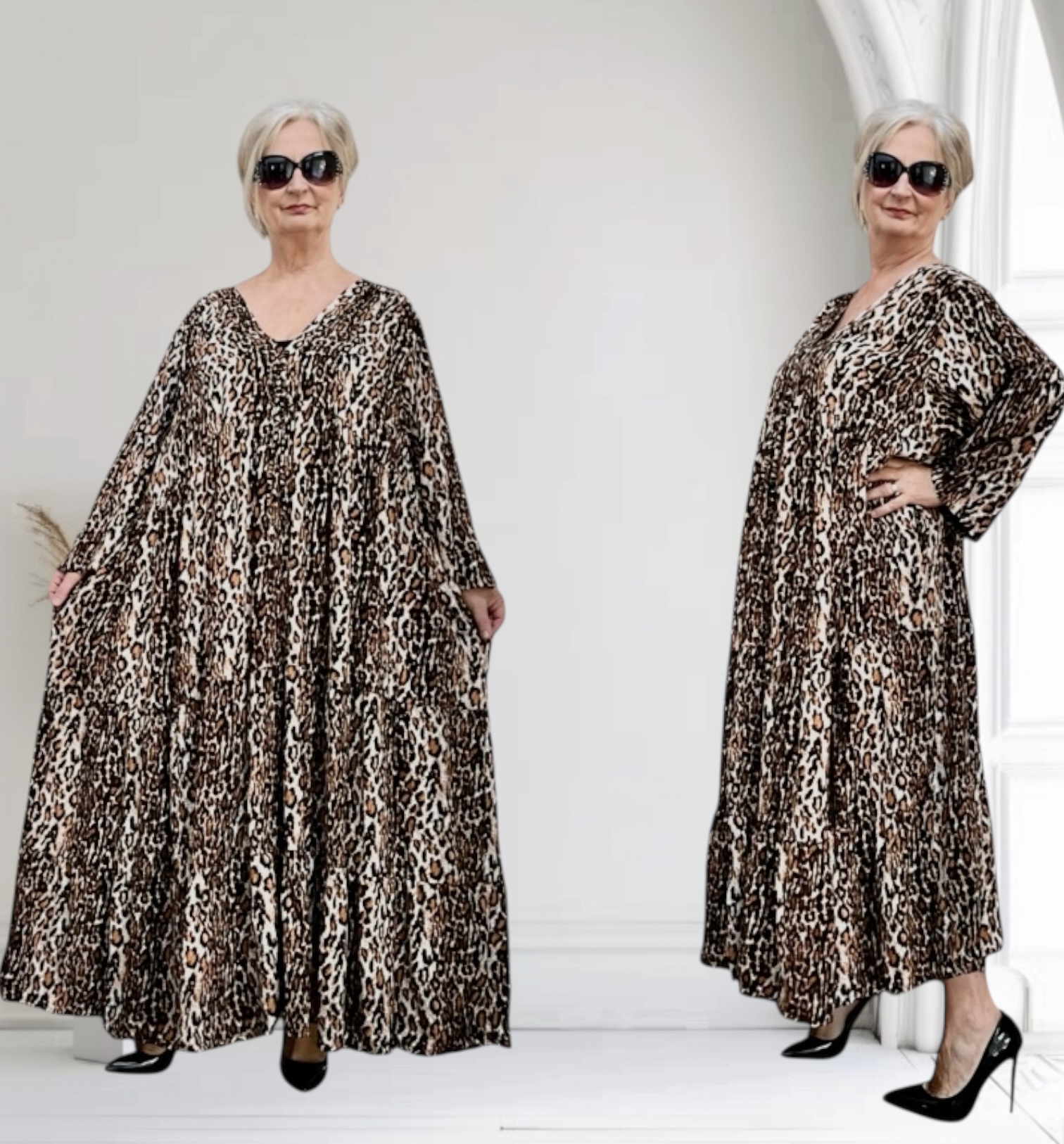 Vincenzo Allocca oversized viscose A-lijn jurk/tuniek apart