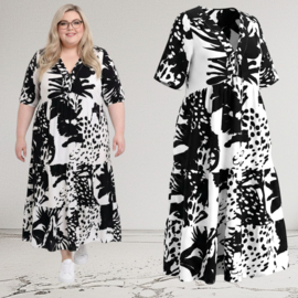 Vincenzo Allocca oversized viscose  BOHO A-lijn jurk apart