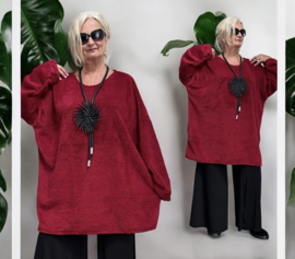 ITALIA MODA oversized fleece tuniek/ stretch/in meerdere kleuren
