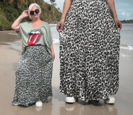 Sisi gekreukt chiffon viscose oversized rok /gevoerd /in meerdere kleuren