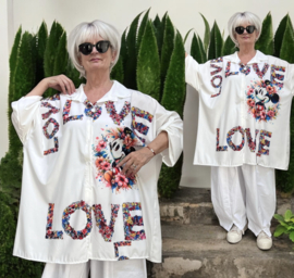 ITALIA oversized viscose blouse/hemd