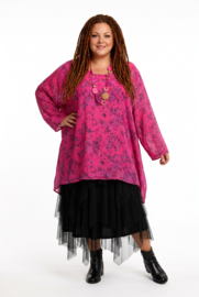 Moonshine viscose/zijde A-lijn tuniek gevoerd