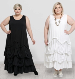 Moonshine  katoen A-lijn jurk stretch /in meerdere kleuren