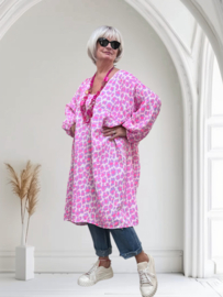 ITALIA MODA oversized katoen mousseline tuniek/jurk/in meerdere kleuren
