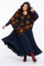 ITALIA oversized  wolmix korte poncho/in meerdere kleuren