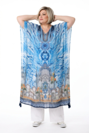 ONE OF A KIND  viscose zomer poncho/tuniek ( extra groot)