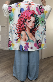 ITALIA oversized viscose blouse/hemd