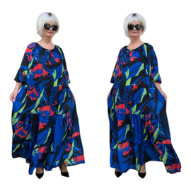 SASHA VIVIEN  chiffon met een vleugje zijde jurk gevoerd