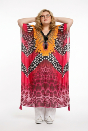 ONE OF A KIND  viscose zomer poncho/tuniek ( extra groot)