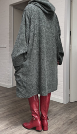 AKH oversized wollen winterjas/mantel  gevoerd