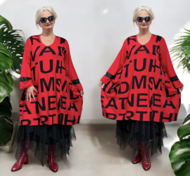 New Jersey viscose A-lijn jurk/tuniek extra wijd/ stretch
