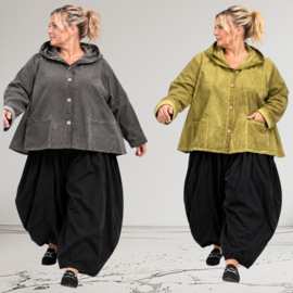 Moonshine katoen A-lijn blazer met capuchon  apart/in meerdere kleuren