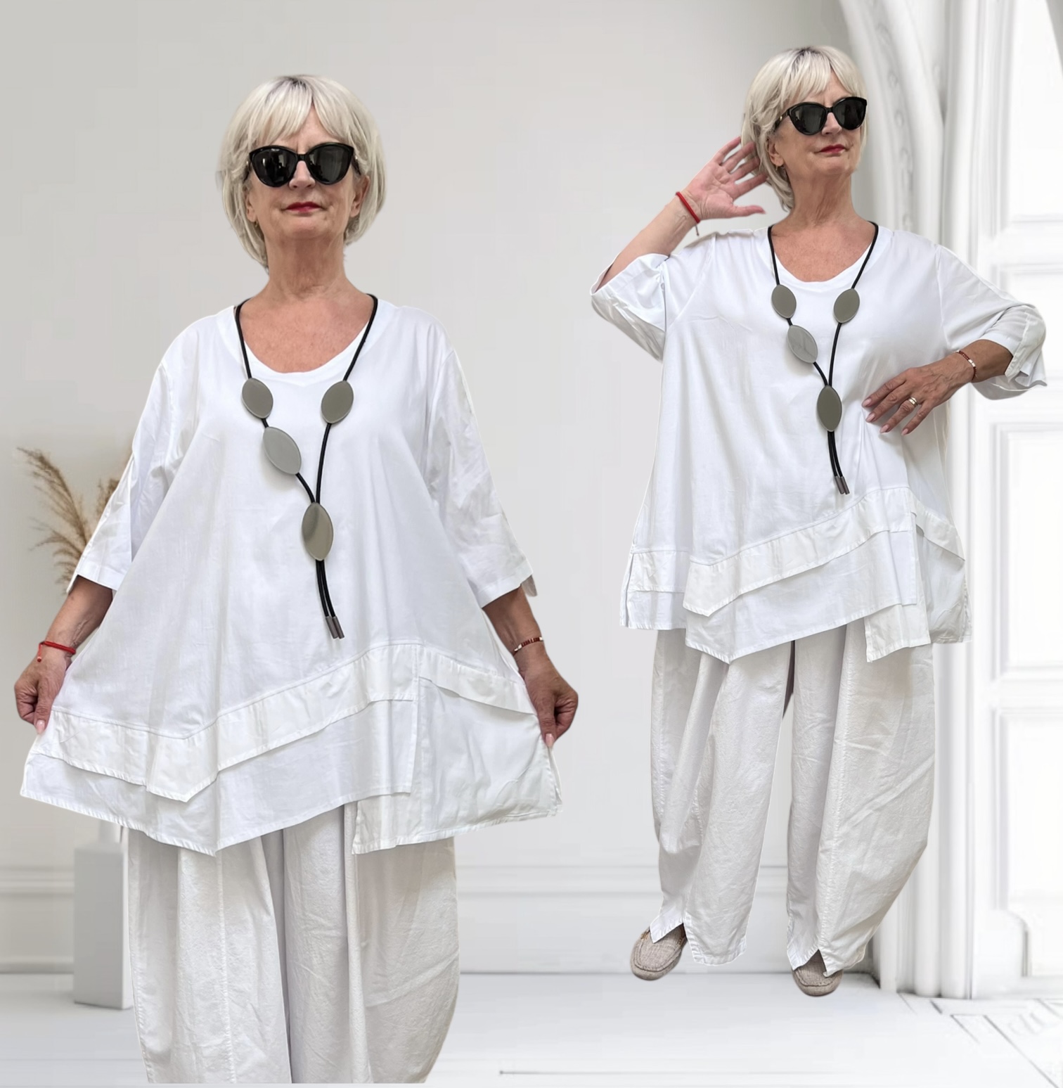 SINNE design.. A- lijn viscose tuniek stretch