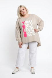 ITALIA oversized katoen top stretch /in meerdere kleuren