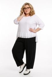 AKH oversized viscose tricot A-lijn tuniek/top wit/apart stretch