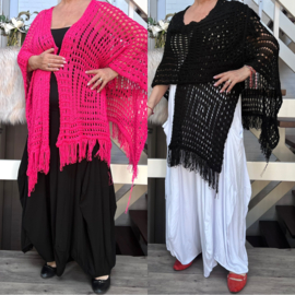 ITALIA oversized super zacht  gebreide tuniek/vest/poncho/ in meerdere kleuren