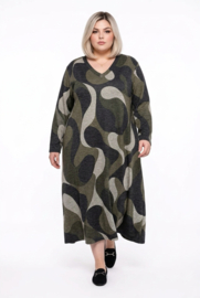 ITALIA MODA viscose mix A-lijn wijde jurk met zakken /stretch
