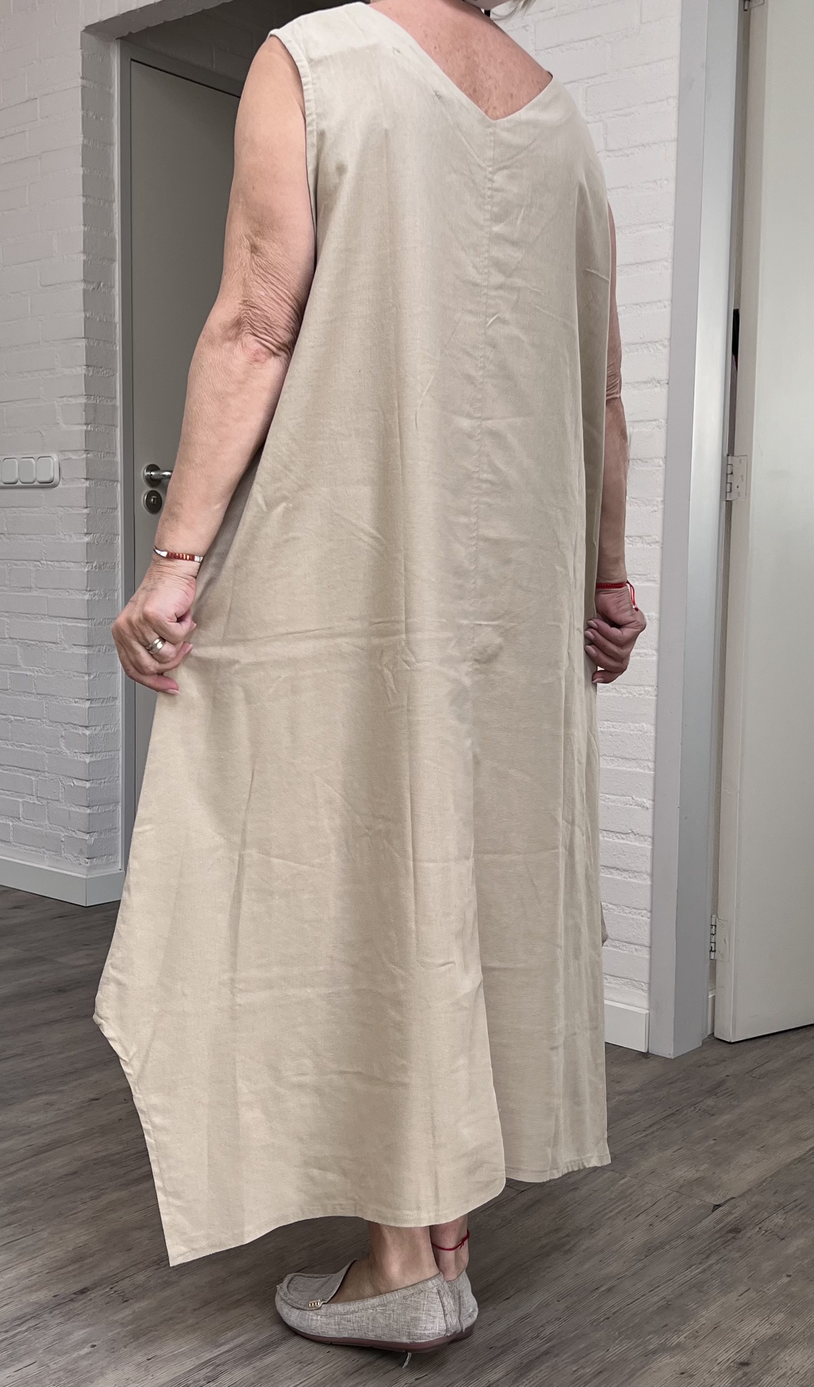 Pomme Rouge Paris linnen/viscose A-lijn jurk /in meerdere kleuren