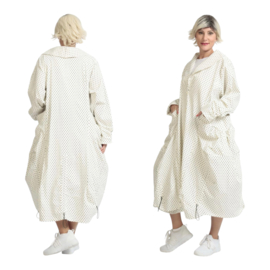 AKH viscose A-lijn zomer jas apart /stretch /wit/zwart/stretch 