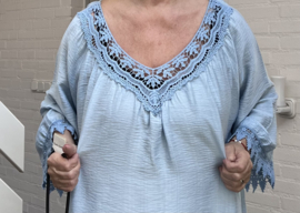 ITALIA oversized viscose blouse/top /in meerdere kleuren