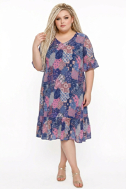 One Summer  viscose A-lijn jurk
