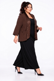 ITALIA MODA oversized viscose crepe vest/blazer met pailetten/in meerdere kleuren