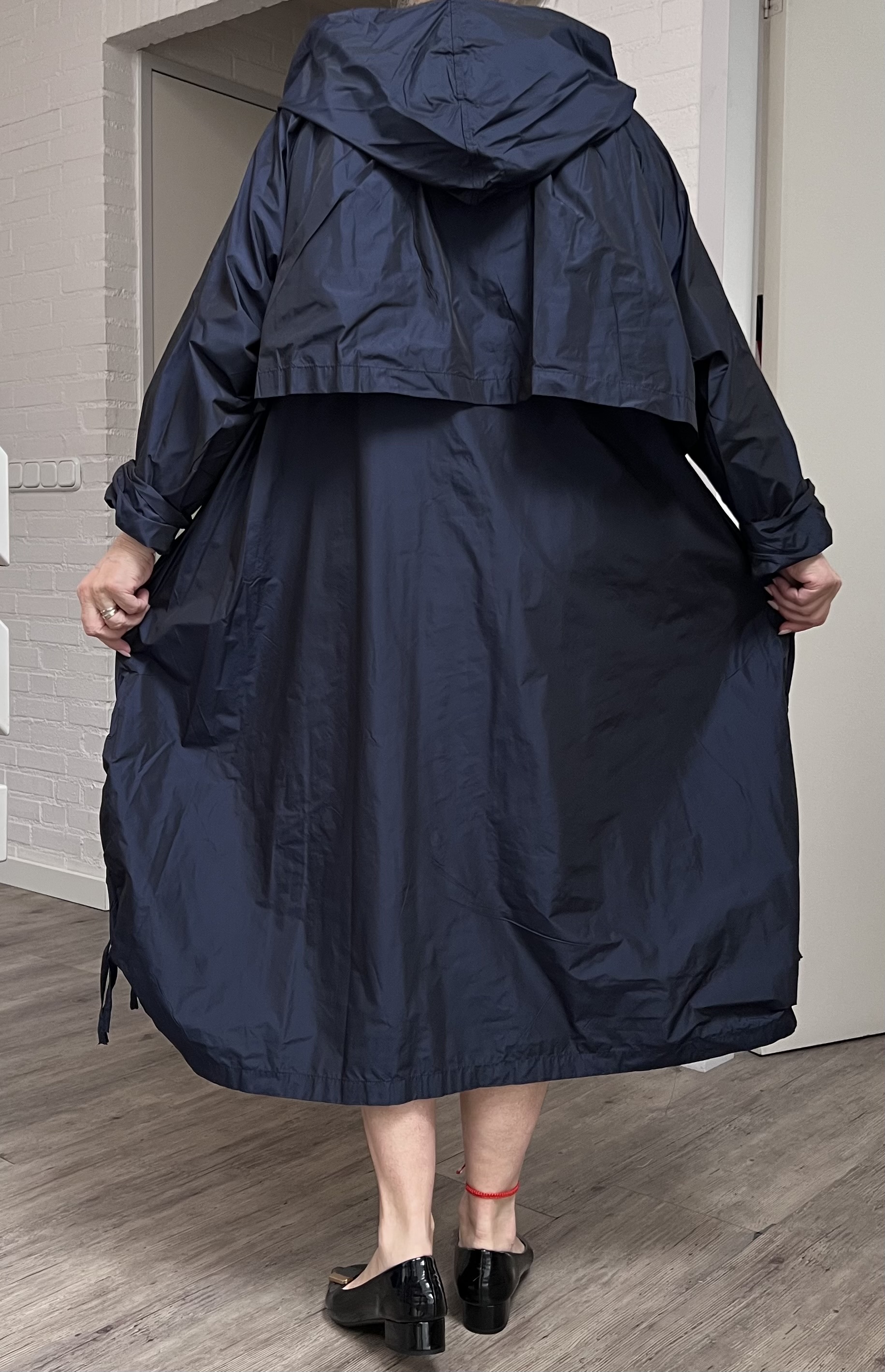 Zedd Plus oversized waterbestendig tussenjas donkerblauw