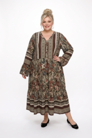 Sissi BOHO oversized A-lijn viscose jurk apart
