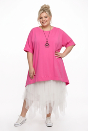 ITALIA MODA  katoen A-lijn tuniek met ketting /stretch/meerdere kleuren