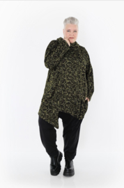 AKH winter viscose mix oversized top/tuniek met col apart stretch